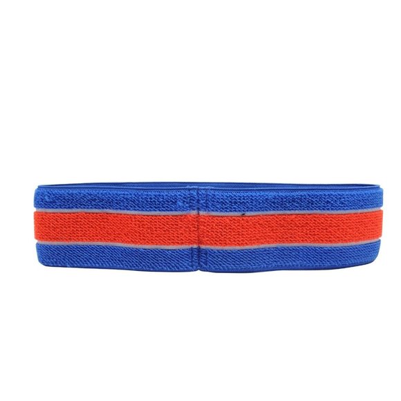 Gucci Unisex GG Logo Headband Blue Red Jacquard Web Striped Elastic Sweatband - Picture 3 of 7